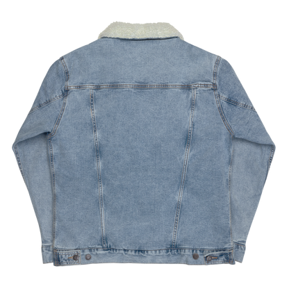 Color Block denim sherpa jacket