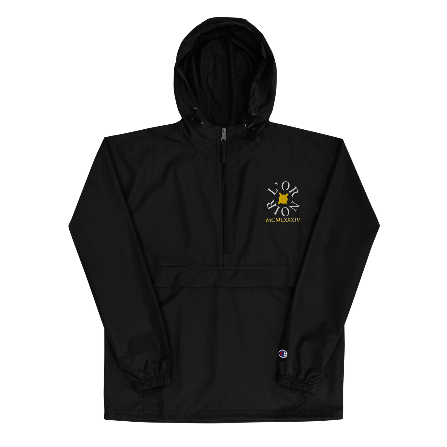 Embroidered L'or Noir x Champion Packable Jacket