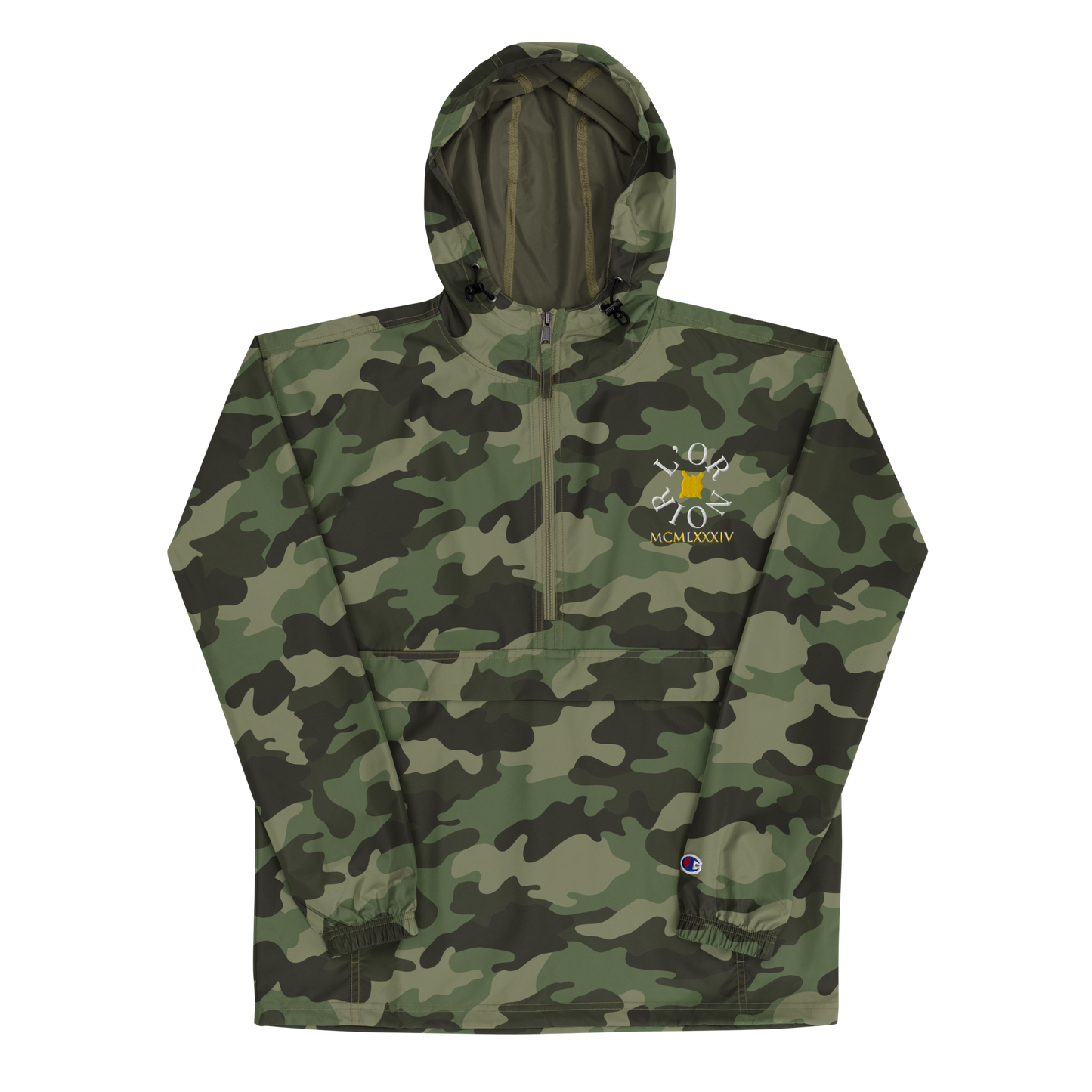 Embroidered L'or Noir x Champion Packable Jacket